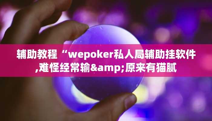 辅助教程“wepoker私人局辅助挂软件,难怪经常输&原来有猫腻