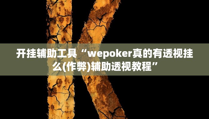 开挂辅助工具“wepoker真的有透视挂么(作弊)辅助透视教程”