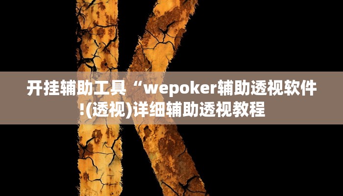 开挂辅助工具“wepoker辅助透视软件!(透视)详细辅助透视教程
