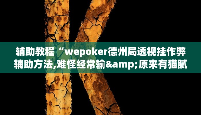 辅助教程“wepoker德州局透视挂作弊辅助方法,难怪经常输&原来有猫腻