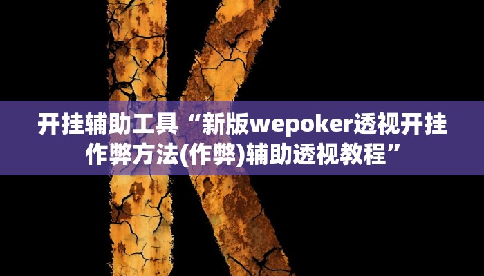 开挂辅助工具“新版wepoker透视开挂作弊方法(作弊)辅助透视教程”