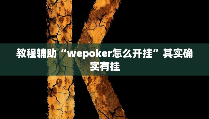 教程辅助“wepoker怎么开挂”其实确实有挂