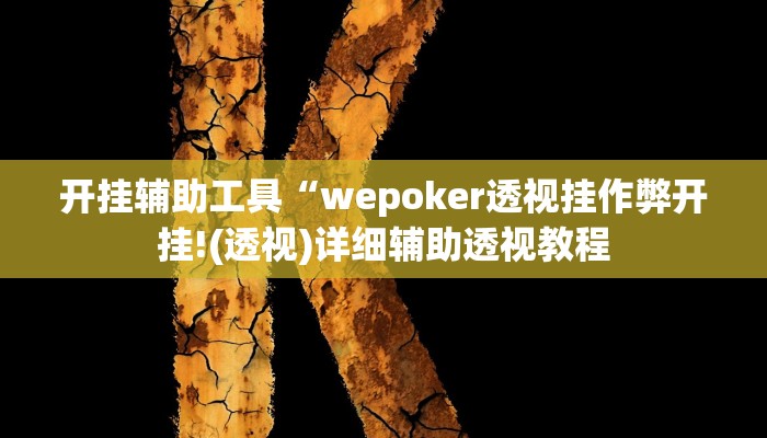 开挂辅助工具“wepoker透视挂作弊开挂!(透视)详细辅助透视教程