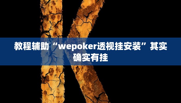 教程辅助“wepoker透视挂安装”其实确实有挂