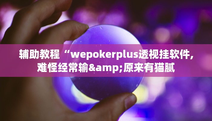 辅助教程“wepokerplus透视挂软件,难怪经常输&原来有猫腻