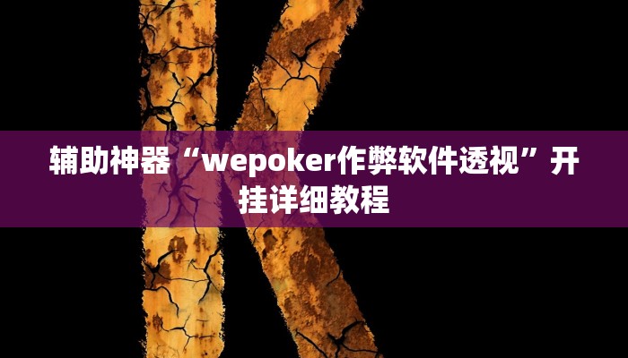 辅助神器“wepoker作弊软件透视”开挂详细教程