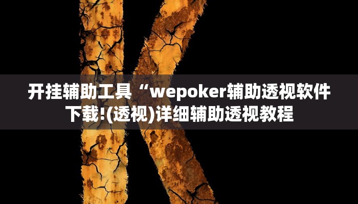 开挂辅助工具“wepoker辅助透视软件下载!(透视)详细辅助透视教程