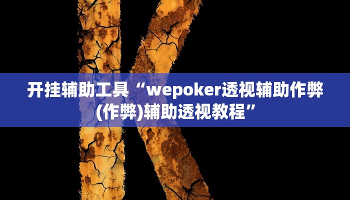 开挂辅助工具“wepoker透视辅助作弊(作弊)辅助透视教程”
