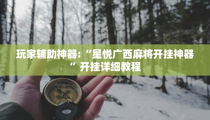 玩家辅助神器:“星悦广西麻将开挂神器”开挂详细教程