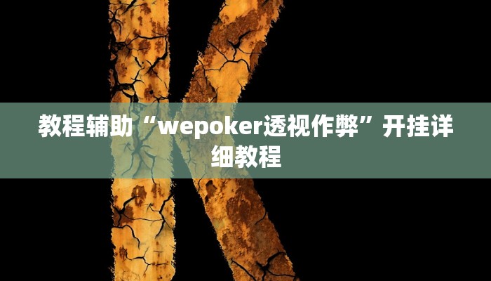 教程辅助“wepoker透视作弊”开挂详细教程